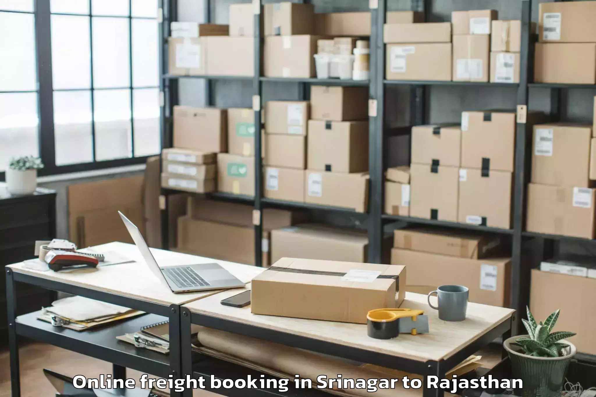 Leading Srinagar to Pilibangan Online Freight Booking Provider